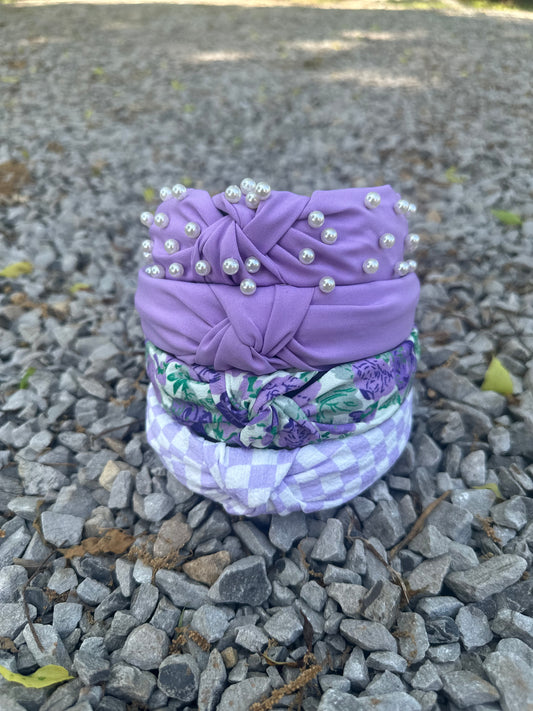 Purple Headband Set of 4