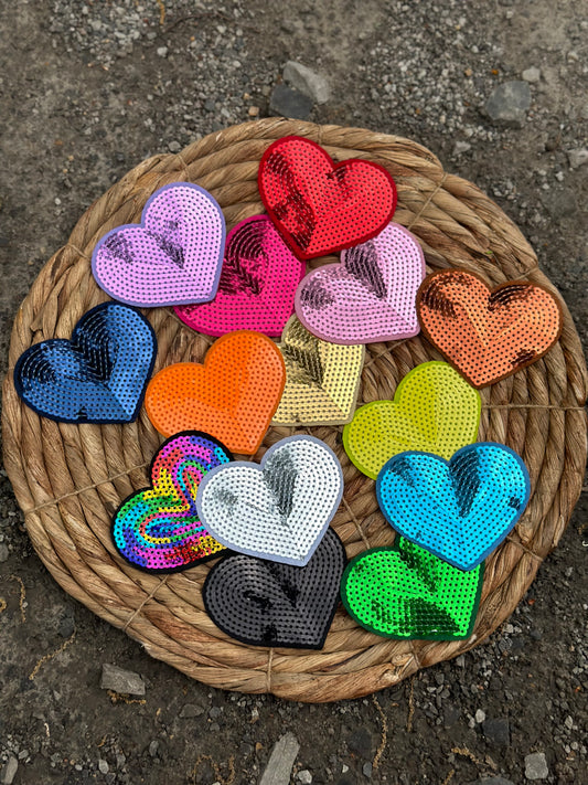 Sequin Heart Patch Collection