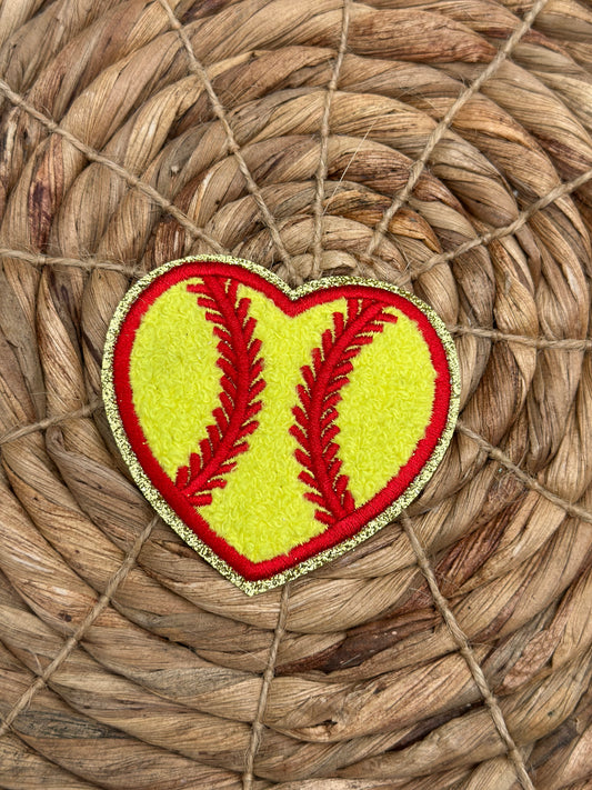 Heart Softball Patch