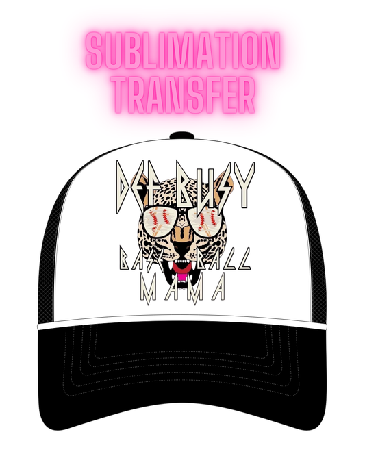 Def Busy Baseball Mom Sublimation Transfer - Hat Size