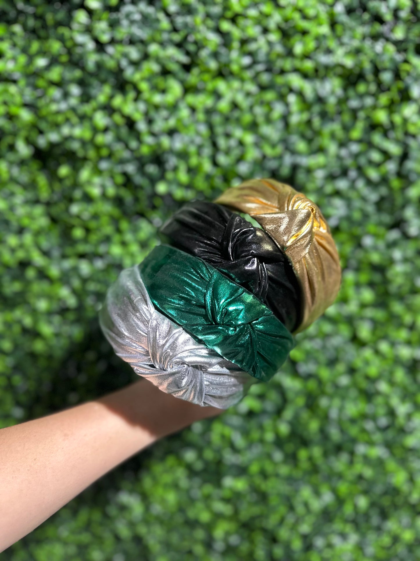 Metallic Leather Headband Collection