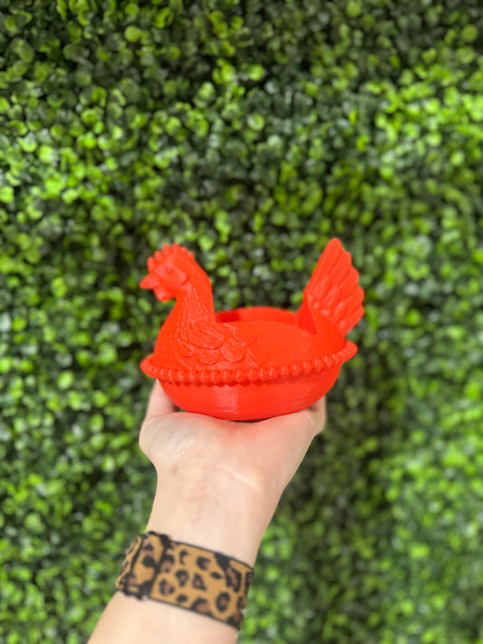 Hen On Nest Soap Holder - Red