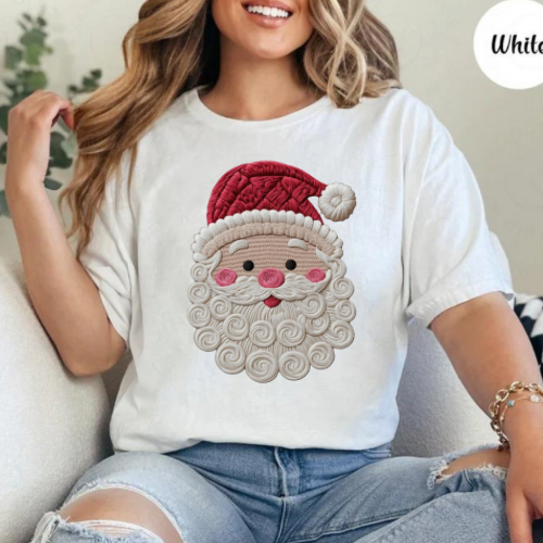 Faux Yarn Santa Graphic Tee
