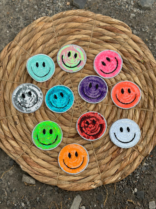 Happy Face Sequin Patch