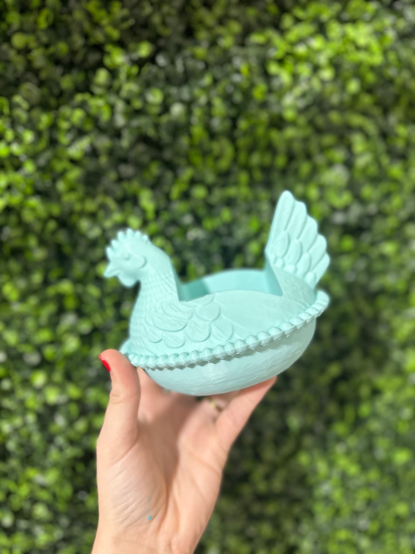 Hen On Nest Soap Holder - Light Blue