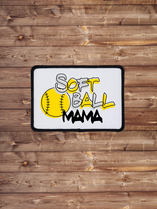 Softball MAMA Iron on Patch