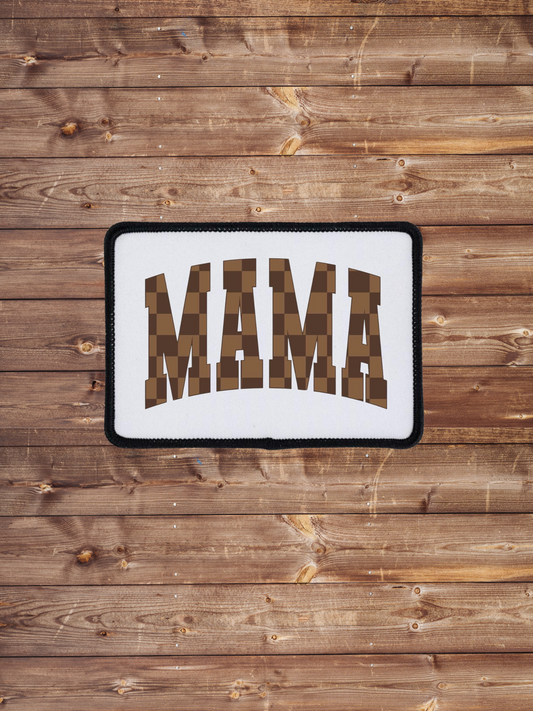 Brown MAMA Iron on Patch