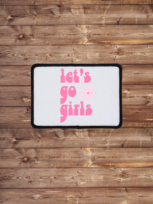 Let’s Go Girls (Flower) Iron on Patch