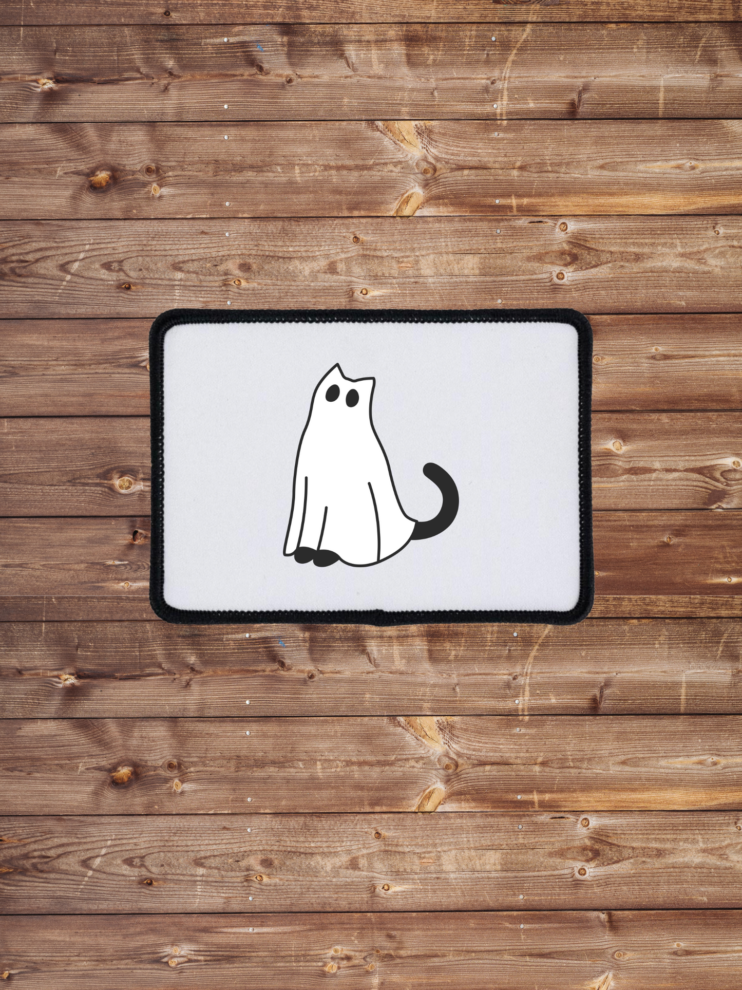 Ghost Cat Iron on Patch