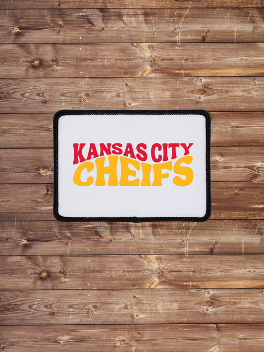 Wavy Kansas City Chiefs Iron on Patch