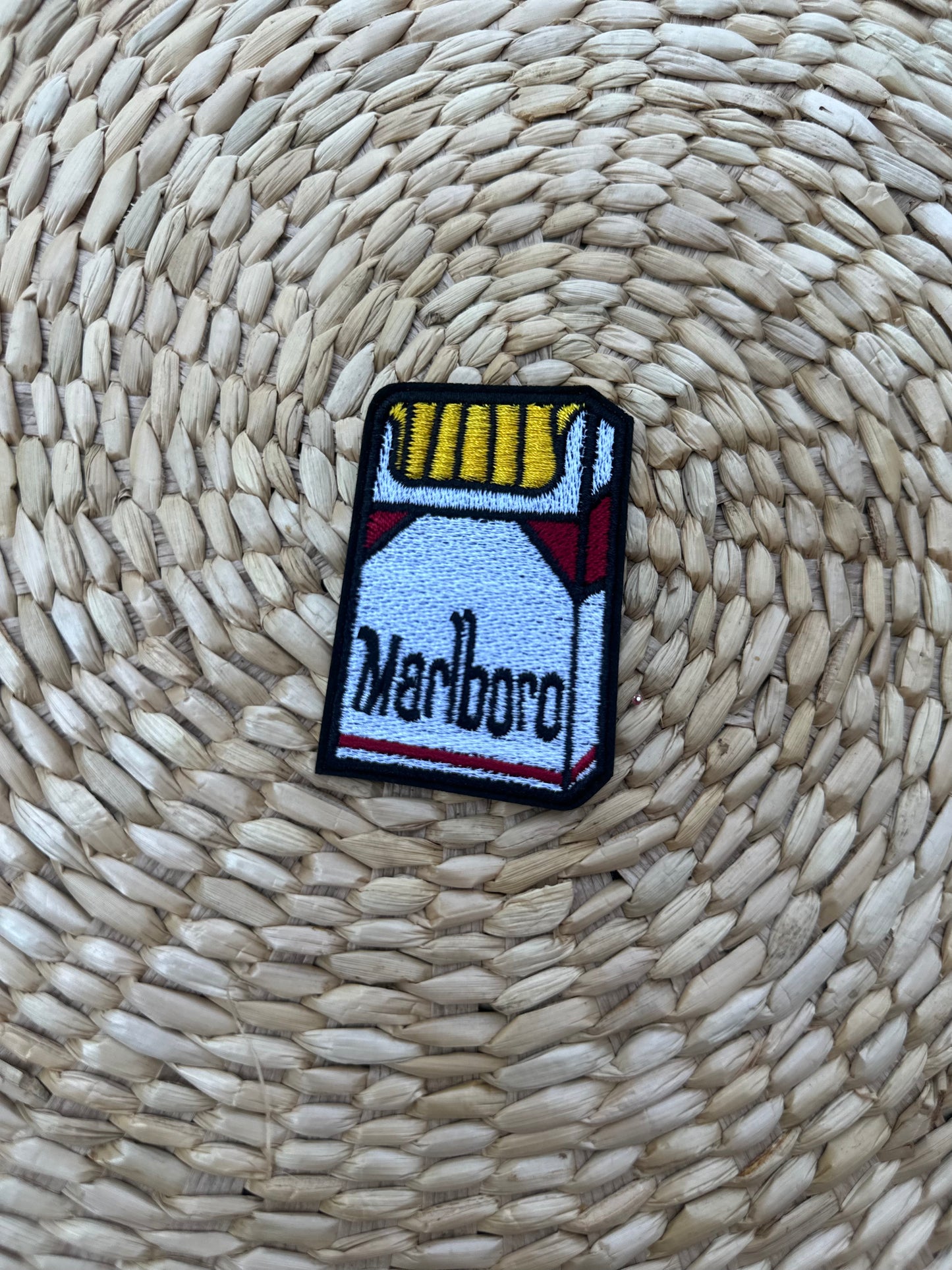 Cigarette Pack Iron on Patch