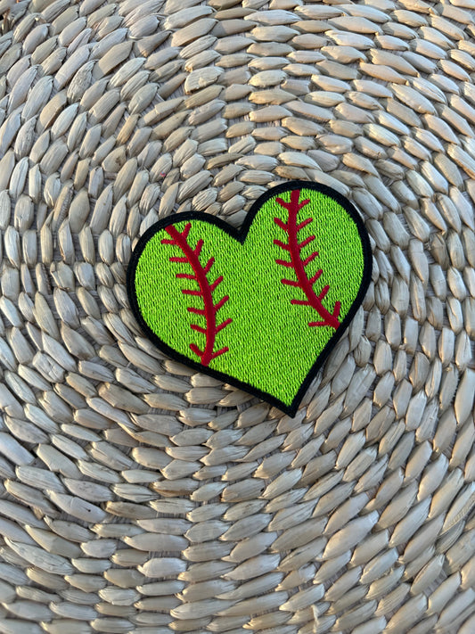 Softball Heart Patch