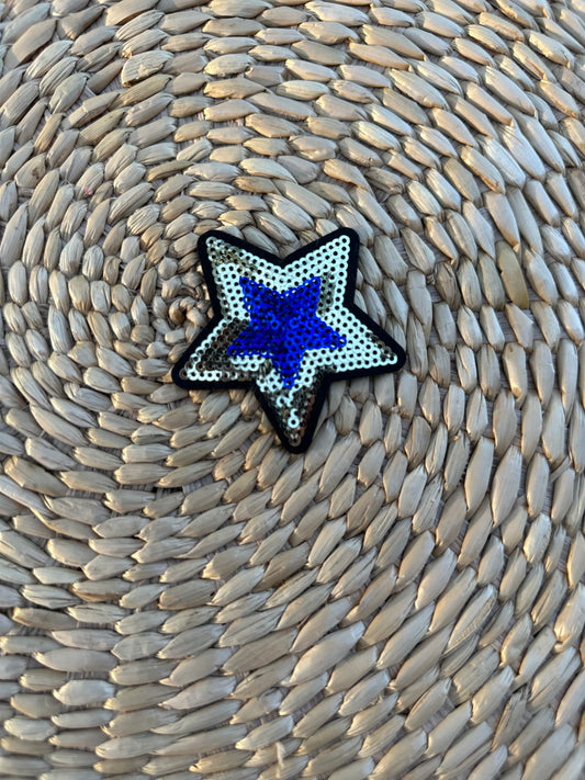 Blue & Silver Star Patch