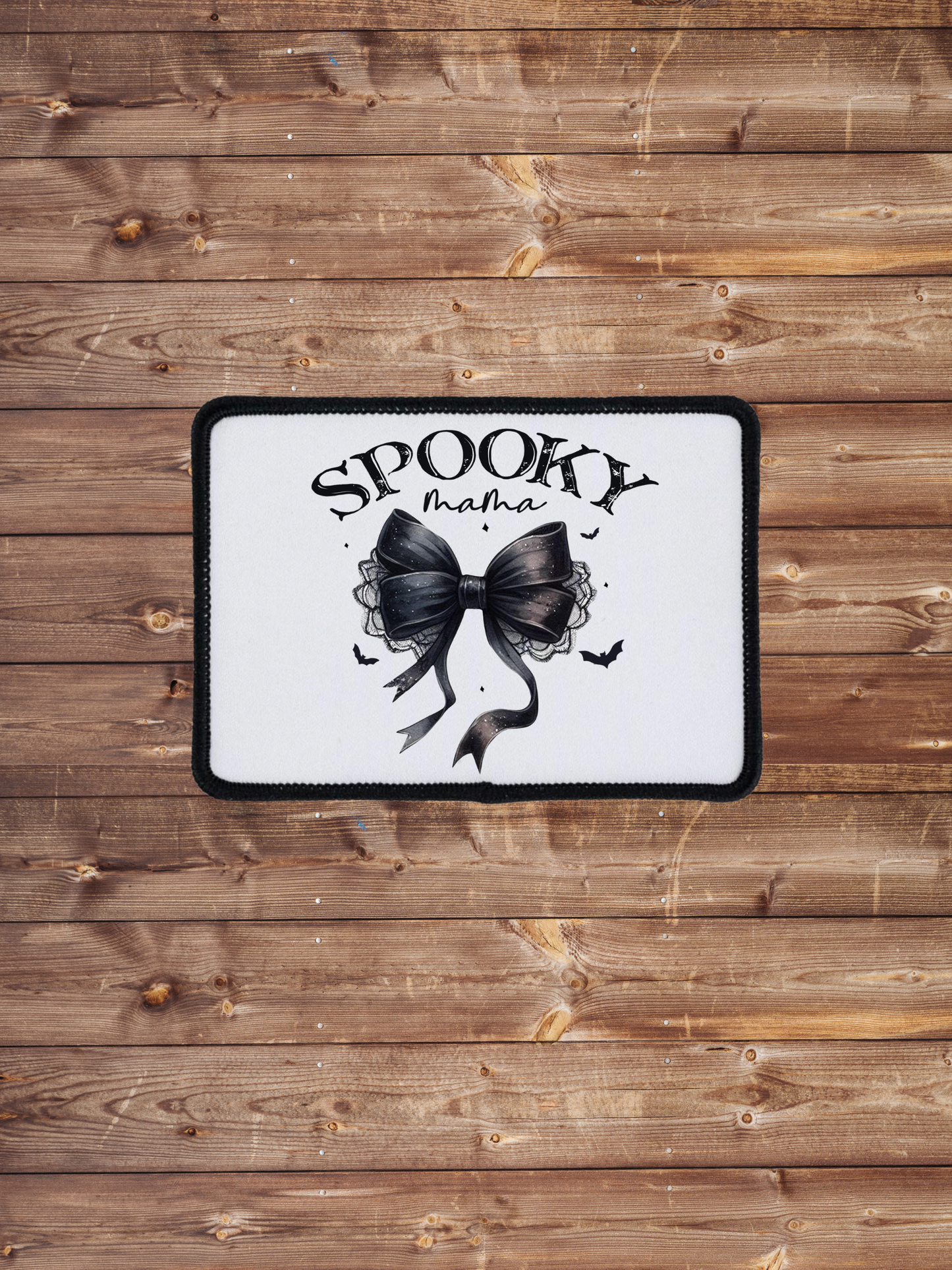 Spooky Mama Black Bow Patch