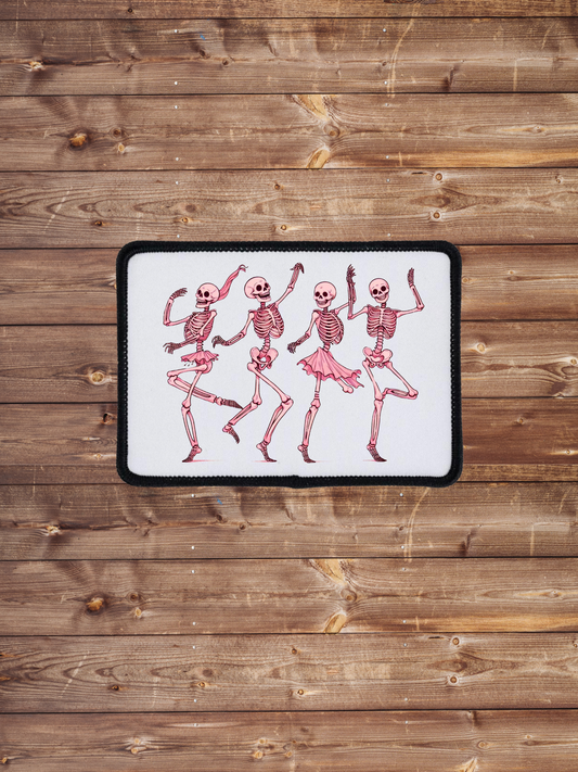 Dancing Pink Skeleton Patch