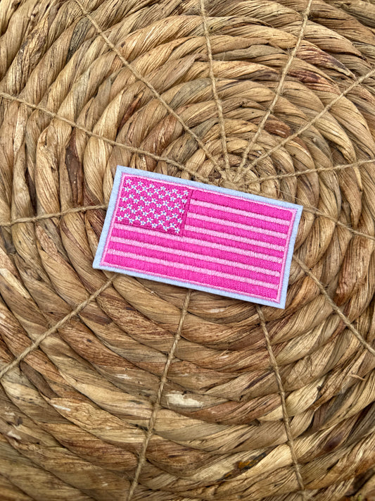 Pink American Flag Patch