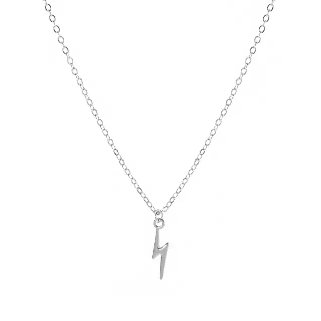 Silver Lightning Bolt Necklace
