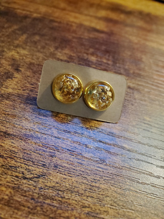Gold Flake Earrings