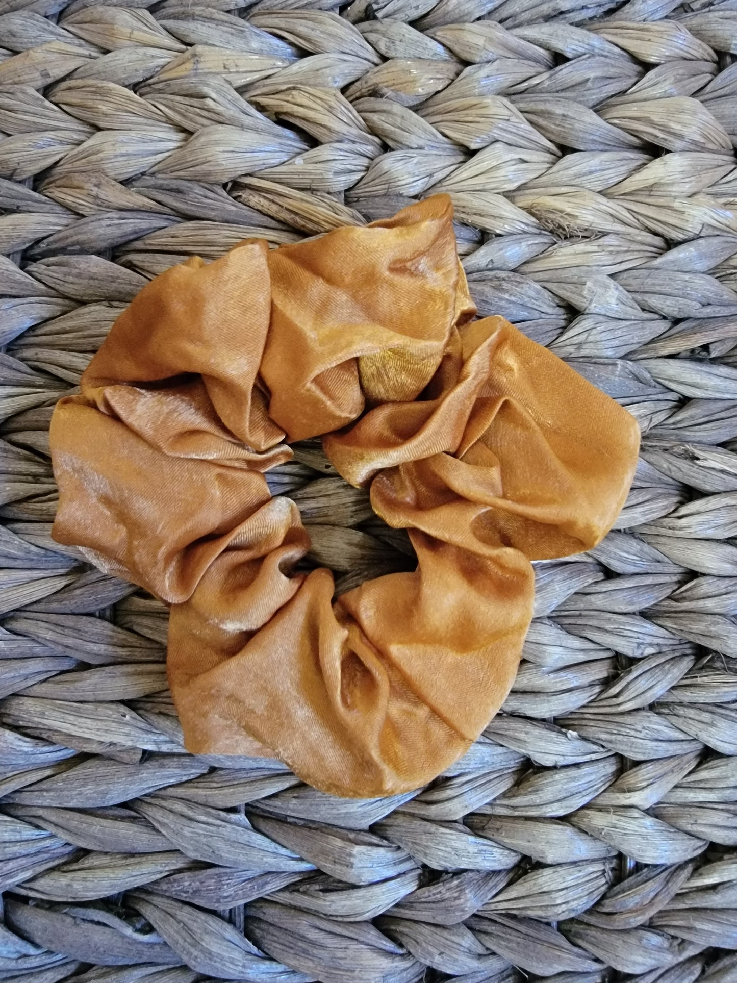 Rust Satin Scrunchie