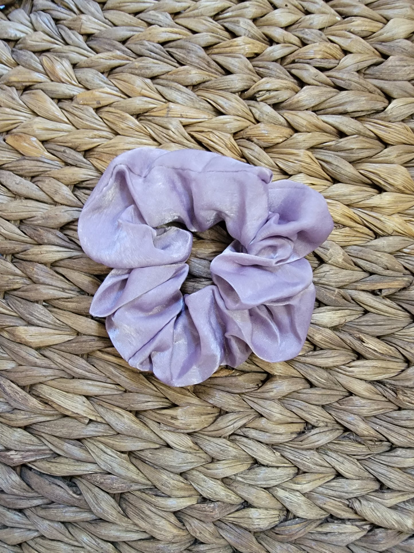 Lavender Satin Scrunchie