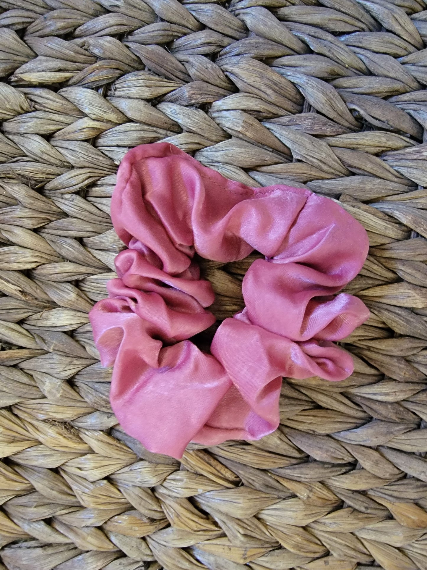 Mauve Satin Scrunchie