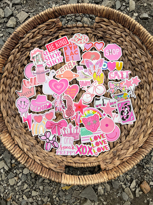 Preppy Pink Sticker Bundle
