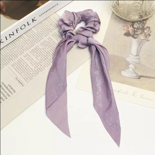 Lavender Satin Hair Scarf