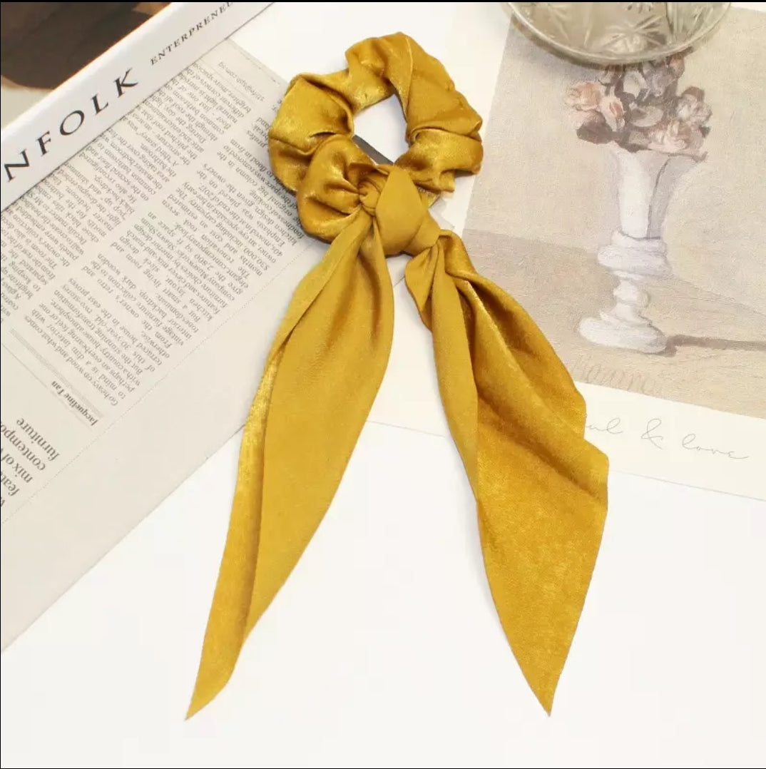 Mustard Satin Hair Scarf